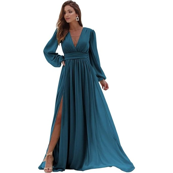 Vnaix dress size 10 dark blue long sleeve - Picture 1 of 4
